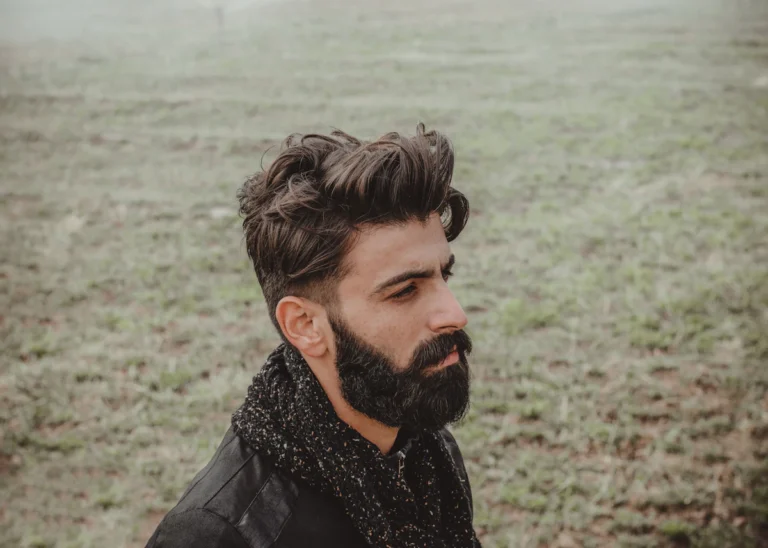 Thick beard and moustache