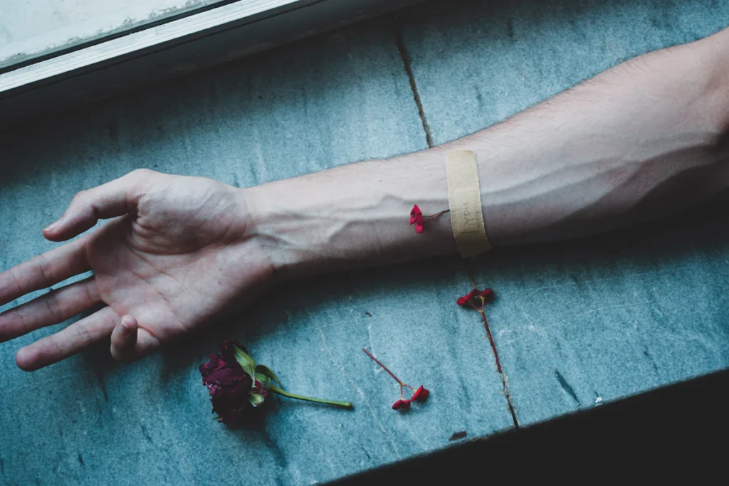 Dressing on the forearm