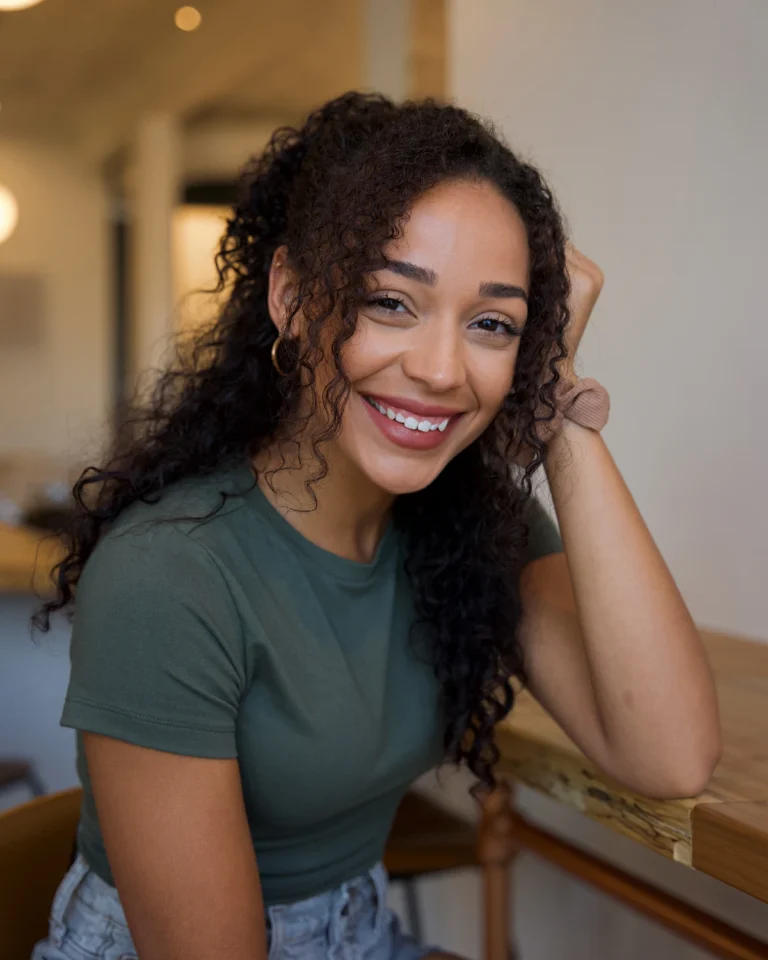 Natural dimple when smiling