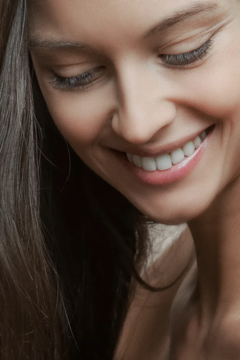 Natural smile with balanced lips