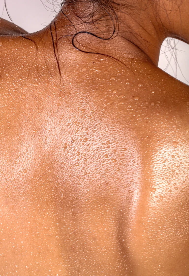 Smooth skin on the back