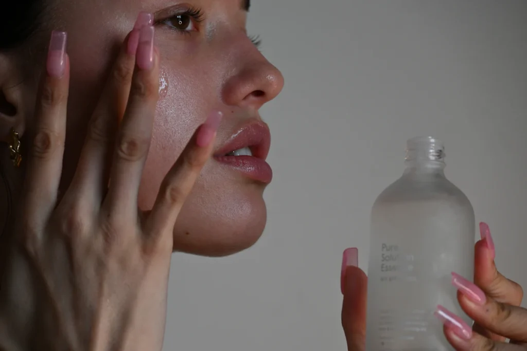Hydrated, glowing facial skin